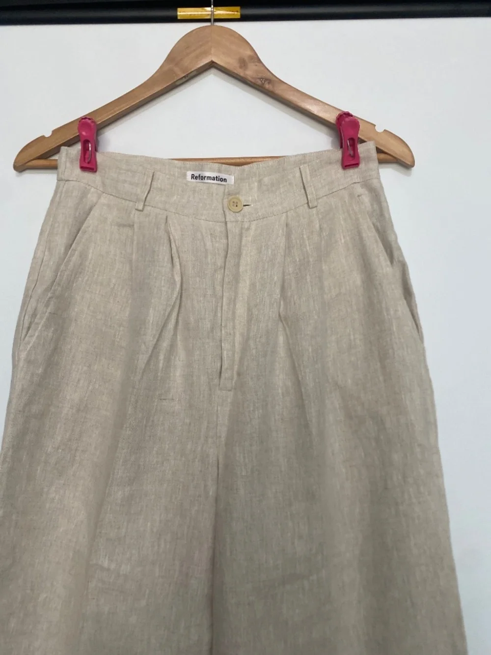 Reformation 6 Mason Linen Pant